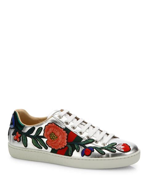 gucci ace embroidered flower|Gucci Ace Embroidered Floral .